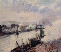 Pissarro, Camille - Steamboats in the Port of Rouen